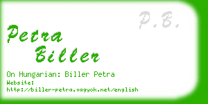 petra biller business card